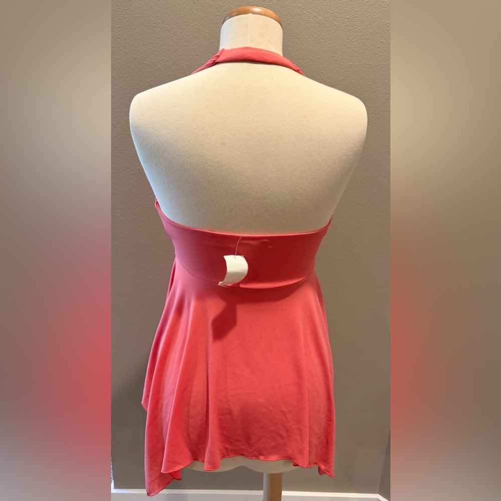 Arden B Coral Backless Halter Dress - Picture 2 of 4